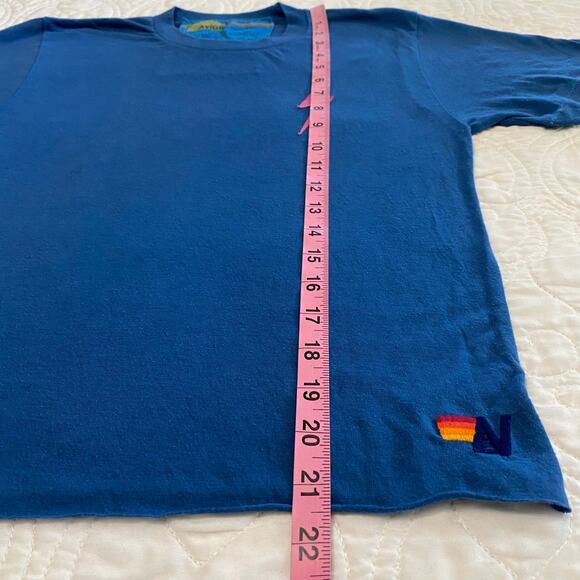 Aviator Nation Cropped Tee Shirt Classic Bolt Women's Size Small - Picture 2 of 8